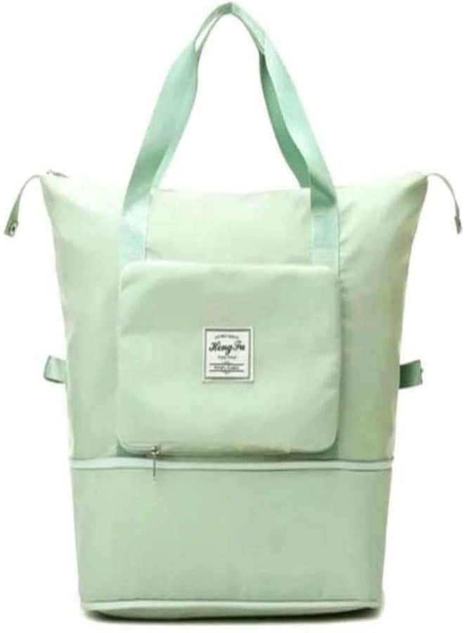 LAVI Travel Duffel Bag, Expandable Folding Travel Bag & Hand Bag Large Capacity, Lightweight Waterproof Multipurpose Sport Duffle Carry Overnight Luggage Bag for Men and Women (Green) - Image 1